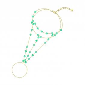 Браслет из золочёного серебра SOKOLOV 83050079 с агатом 83050079 фото