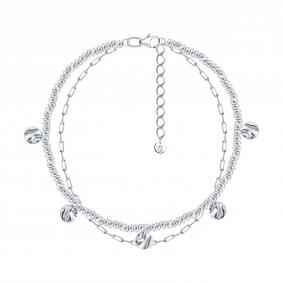 Серебряный браслет на ногу SOKOLOV с гематитом 83050083 83050083 фото