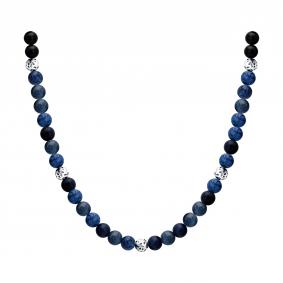 Серебряное колье SOKOLOV 83070077 с агатом и содалитом 83070077 фото