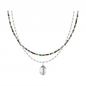 Серебряное колье SOKOLOV 83070080 с бирюзой 83070080 фото