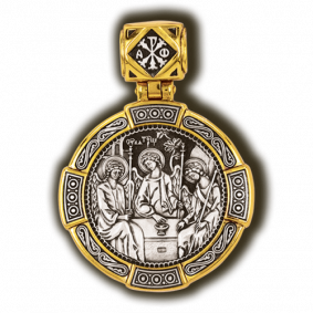 Серебряная подвеска-иконка Святая Троица ЮЗ Елизавета 8358 8358 фото