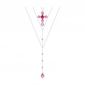 84070001: Колье из серебра с корундом и фианитами 84070001 фото