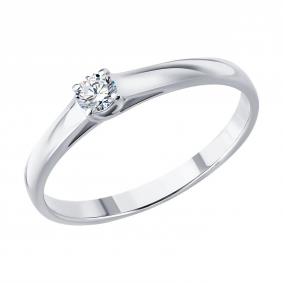 Серебряное кольцо SOKOLOV 86010011 с бриллиантом выращенным 86010011 фото