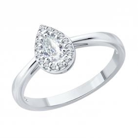 Серебряное кольцо SOKOLOV 86010013 с бриллиантом выращенным 86010013 фото