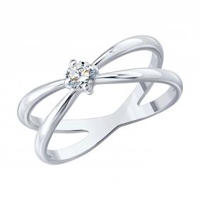 Серебряное кольцо SOKOLOV 86010018 с бриллиантом выращенным 86010018 фото