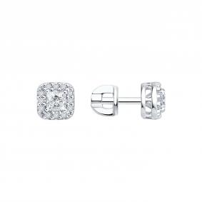 Серебряные серьги SOKOLOV 86020019 с бриллиантом выращенным 86020019 фото