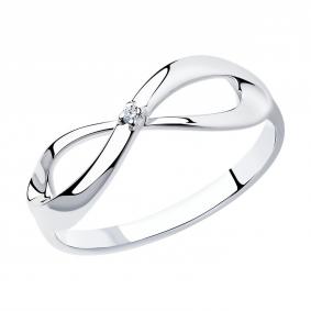 Серебряное кольцо SOKOLOV 87010012-91 с бриллиантом 87010012-91 фото