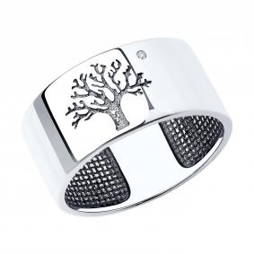 Серебряное кольцо SOKOLOV 87010061 с бриллиантом 87010061 фото