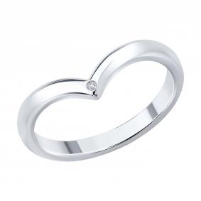 Серебряное кольцо SOKOLOV 87010099 с бриллиантом 87010099 фото