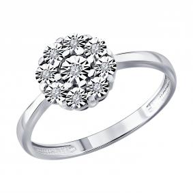 Серебряное кольцо SOKOLOV 87010119 с бриллиантом 87010119 фото