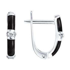 Серебряные серьги SOKOLOV 87020123 с бриллиантом 87020123 фото