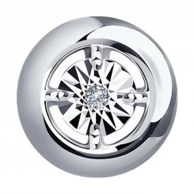 Серебряная подвеска SOKOLOV 87030032-91 с бриллиантом 87030032-91 фото