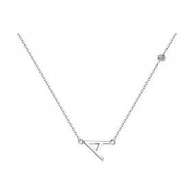 Серебряное колье-буква А SOKOLOV с бриллиантом 87070019-91 87070019-91 фото