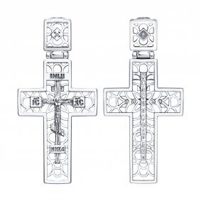 Серебряная подвеска SOKOLOV 87120001 с бриллиантом 87120001 фото