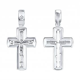 Серебряная подвеска SOKOLOV 87120007 с бриллиантом 87120007 фото