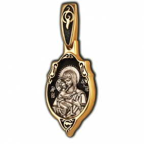 Серебряная подвеска-иконка Феодоровская икона Божией Матери ЮЗ Елизавета 8716 8716 фото