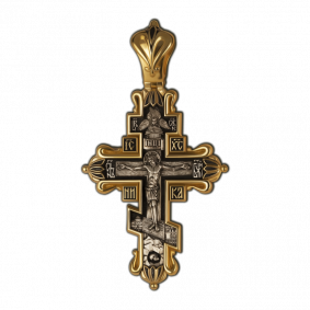 Серебряная подвеска-крест Распятие Христово. Шестекрылый Серафим ЮЗ Елизавета 8719 8719 фото