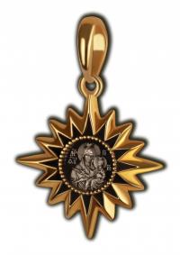 Серебряная подвеска-икона Божией Матери Вифлеемская ЮЗ Елизавета 8863 8863 фото