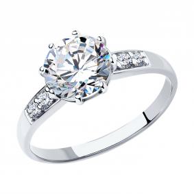 Помолвочное кольцо из серебра SOKOLOV с SWAROVSKI 89010014 89010014 фото