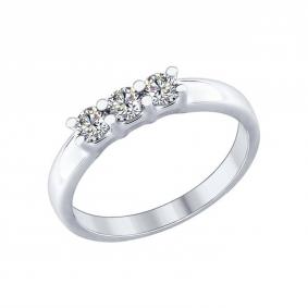 Серебряное кольцо SOKOLOV 89010053 с Swarovski 89010053 фото