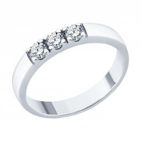 Серебряное кольцо SOKOLOV 89010059 с Swarovski 89010059 фото