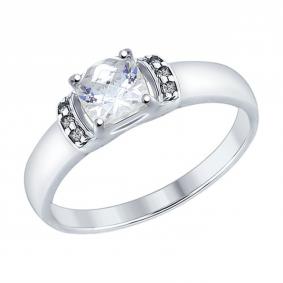 Серебряное кольцо SOKOLOV 89010064 с Swarovski 89010064 фото