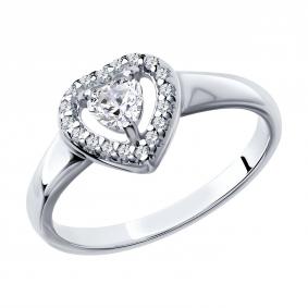 Помолвочное кольцо из серебра SOKOLOV с Swarovski 89010068 89010068 фото