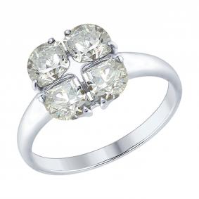 Серебряное кольцо SOKOLOV 89010104 с Swarovski 89010104 фото