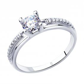 Серебряное кольцо SOKOLOV 89010120 с Swarovski 89010120 фото