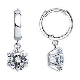 Серебряные серьги SOKOLOV 89020151 с Swarovski 89020151 фото