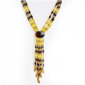 Колье Янтарная волна 9-00000 с янтарём 9-00000 фото