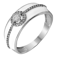 Серебряное кольцо Золотые узоры 90-01-4563-00 с эмалью и цирконием 90-01-4563-00 фото