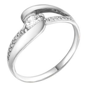 Серебряное кольцо Золотые узоры 90-01-6237-00 с цирконием 90-01-6237-00 фото