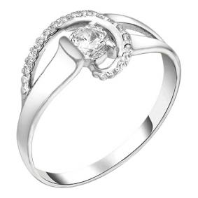 Серебряное кольцо Золотые узоры 90-01-6260-00 с цирконием 90-01-6260-00 фото