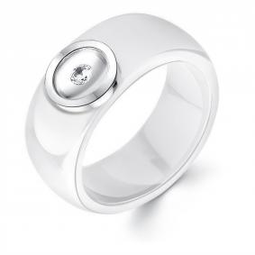 Серебряное кольцо Золотые узоры 90-01-7283-00 с керамикой и цирконием 90-01-7283-00 фото