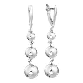 Серебряные серьги Золотые узоры 90-02-1746 90-02-1746 фото