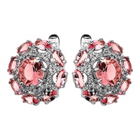 Серебряные серьги Золотые узоры 90-02-5173-00 с цирконием 90-02-5173-00 фото