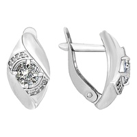 Серебряные серьги Золотые узоры 90-02-5876-01 с цирконием 90-02-5876-01 фото