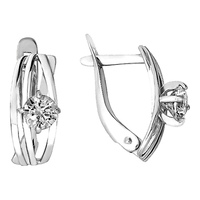 Серебряные серьги Золотые узоры 90-02-5921-01 с цирконием 90-02-5921-01 фото