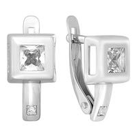 Серебряные серьги Золотые узоры 90-02-6600-01 с цирконием 90-02-6600-01 фото