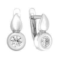 Серебряные серьги Золотые узоры 90-02-6601-01 с цирконием 90-02-6601-01 фото