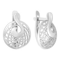 Серебряные серьги Золотые узоры 90-02-6625-00 90-02-6625-00 фото