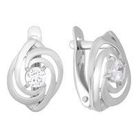 Серебряные серьги Золотые узоры 90-02-6627-01 с цирконием 90-02-6627-01 фото