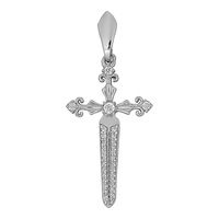 Серебряная подвеска Золотые узоры 90-03-1679-00 с цирконием 90-03-1679-00 фото