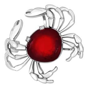 Серебряная подвеска Золотые узоры 90-04-0422-00 с эмалью и цирконием 90-04-0422-00 фото