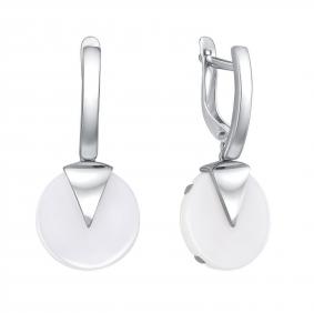 Серебряные серьги Золотые узоры 90-62-0206-00 с керамикой 90-62-0206-00 фото