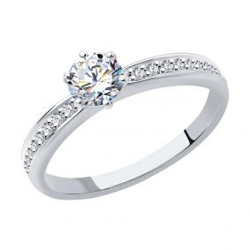 Кольцо из белого золота SOKOLOV 9010077-36 с бриллиантом 9010077-36 фото