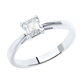 Кольцо из белого золота SOKOLOV 9010133-47 с бриллиантом 9010133-47 фото