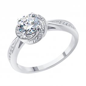 Золотое кольцо SOKOLOV 9010214-5 с бриллиантом выращенным 9010214-5 фото