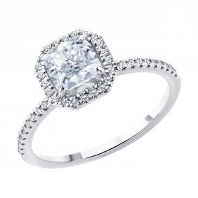 Золотое кольцо SOKOLOV 9010260-3-5 с бриллиантом выращенным 9010260-3-5 фото